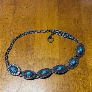 Turquoise concho Chain belt